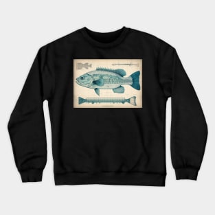 Largemouth Bass Fish Print Crewneck Sweatshirt